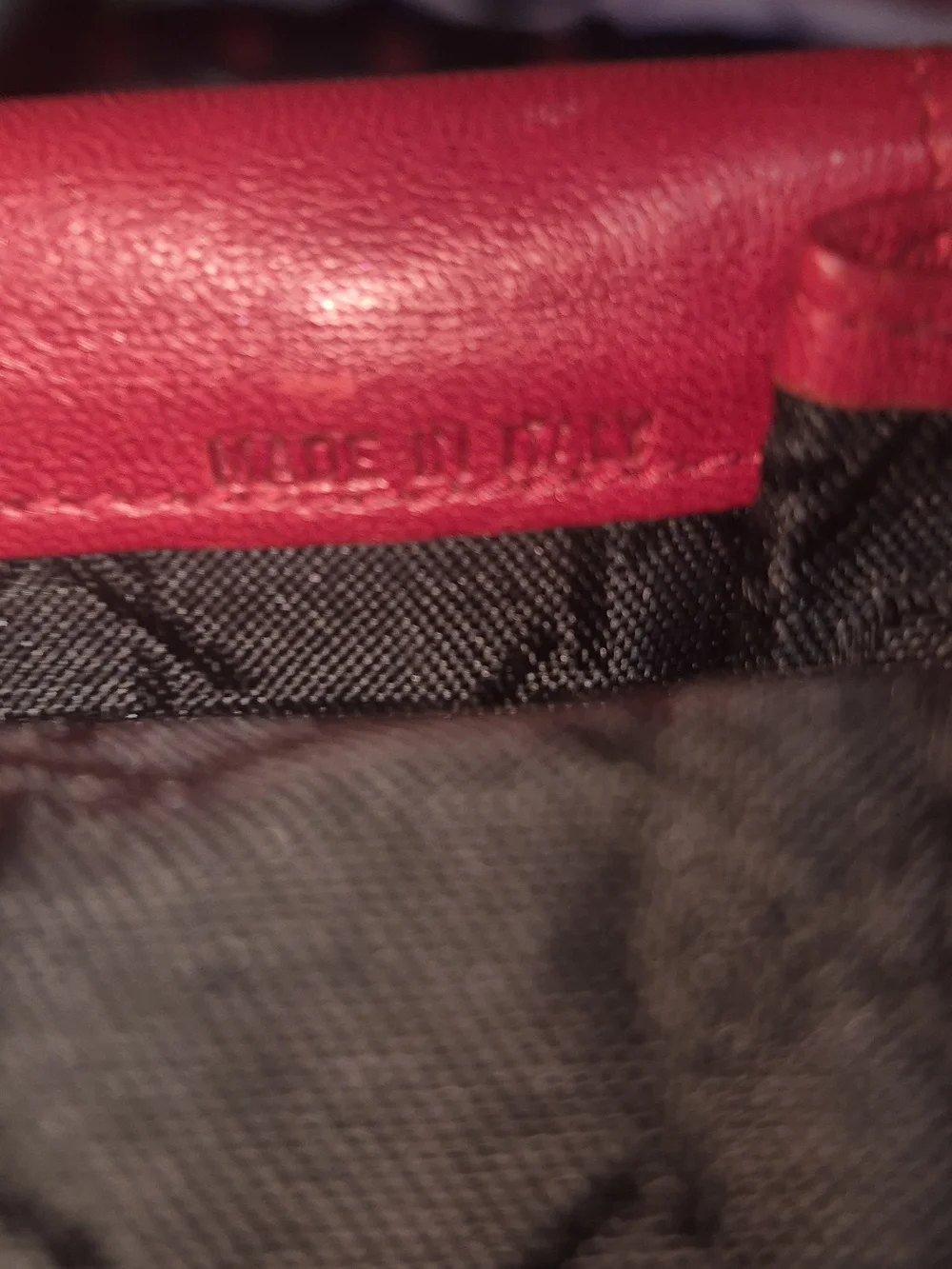 Vintage Authentic Dior Red Quilted Chain Wallet